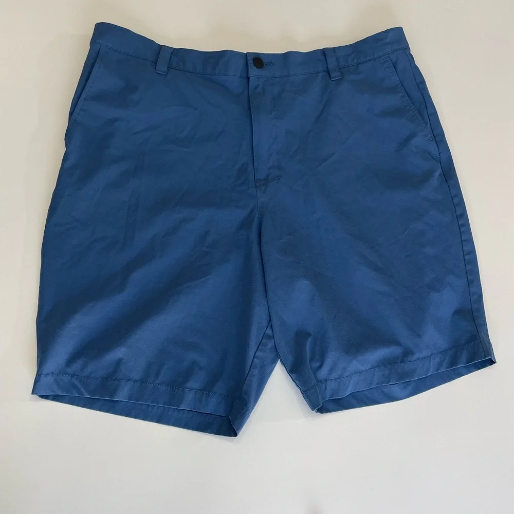 Banana Republic Flat-Front Golf Shorts Deep Blue Mens 40 Athletic Gorpcore